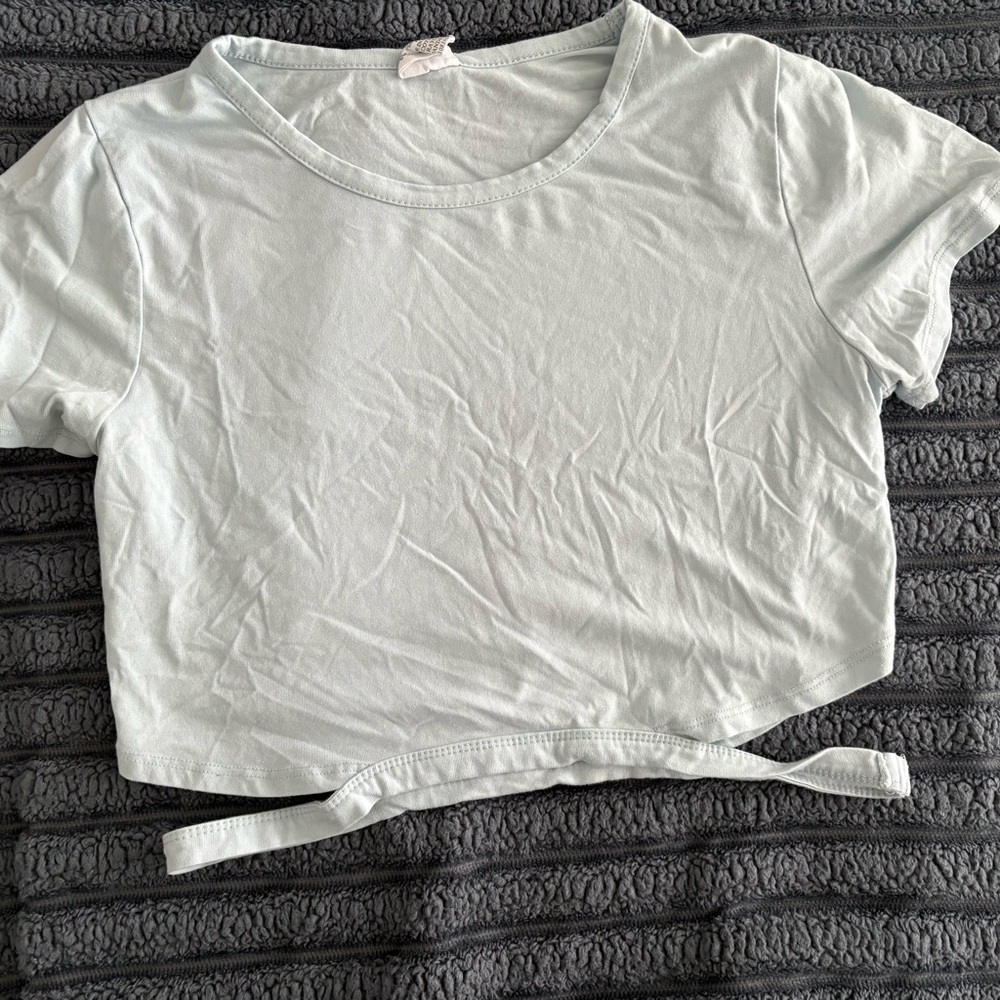 Light Blue Women's Crop Top